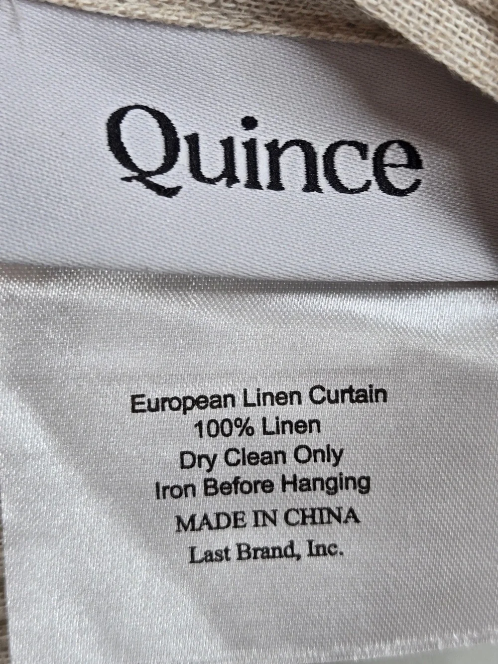 Quince includes 48x84